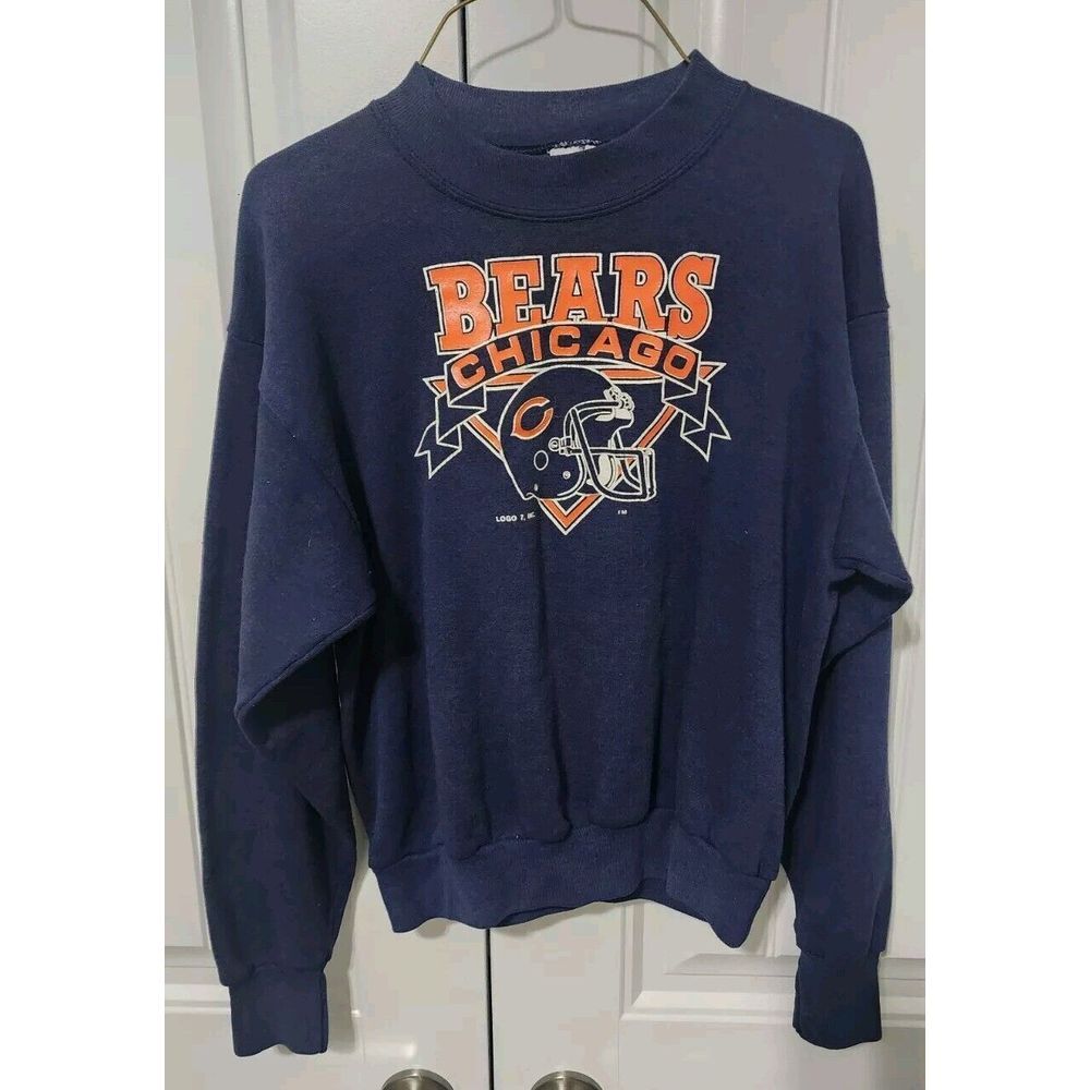 Chicago‎ Bears Vtg NFL Logo 7 Inc Crewneck Sweatshirt 90s Blue XL (18-20) kids